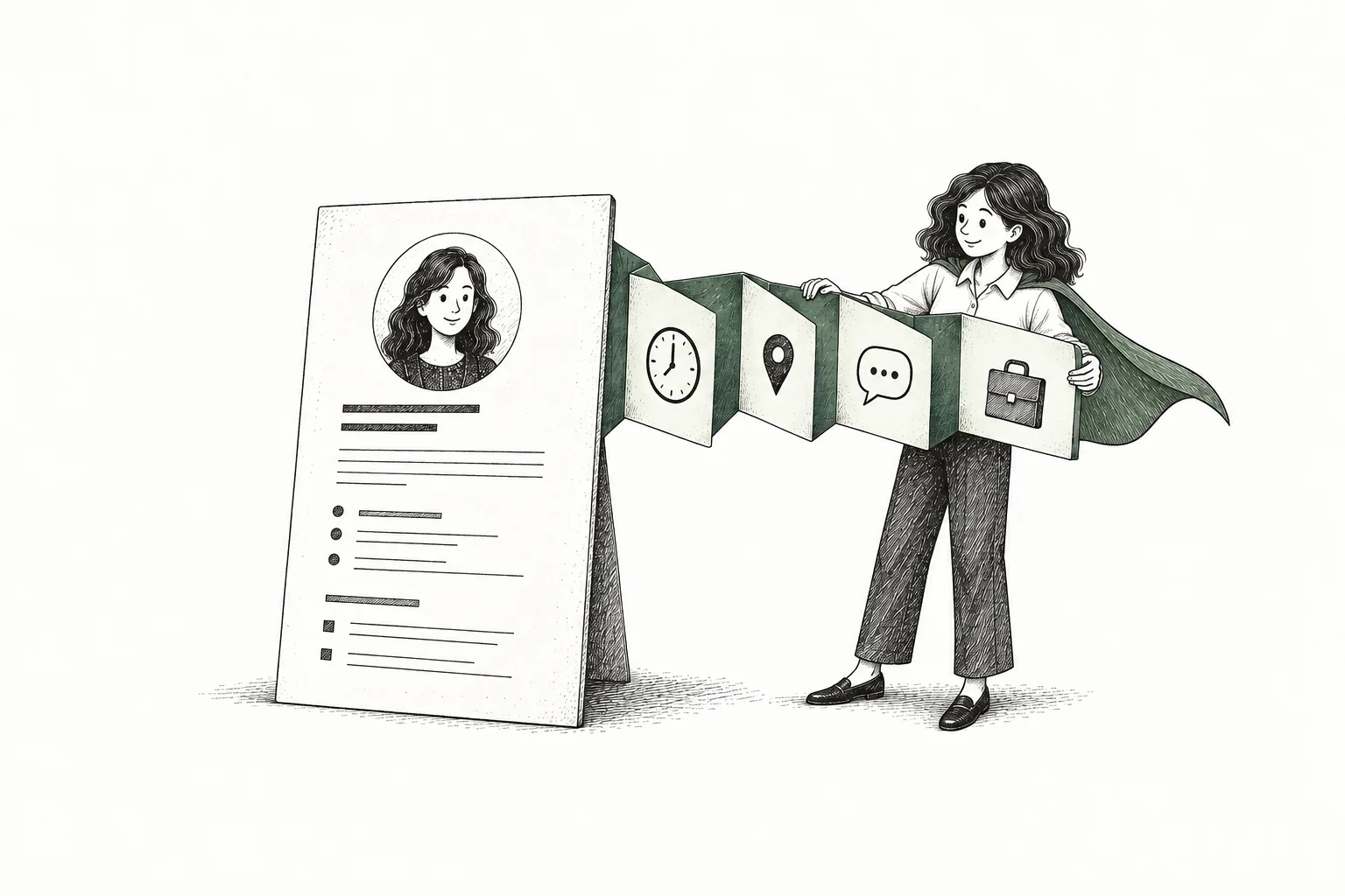 Emma unfolds the preferences and conversation history behind a candidate's CV.